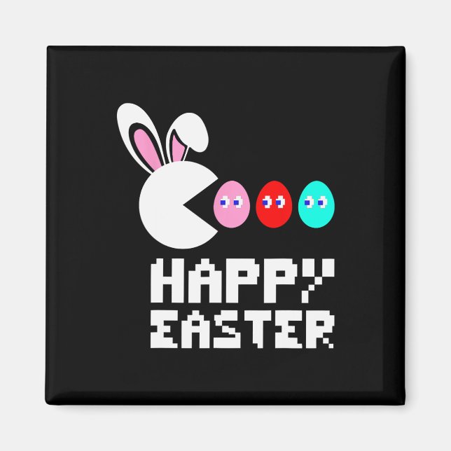 Aimant Jour de Pâques Jeu Vidéo Oeuf Bunny Garçons Filles (Devant)