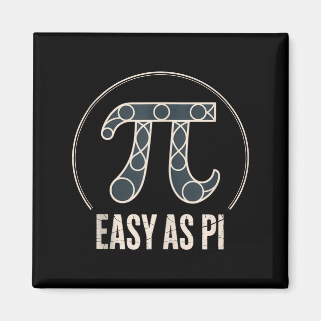 Aimant Jour de Pi 14 mars Math Nerd Tarte Nourriture Cade (Devant)