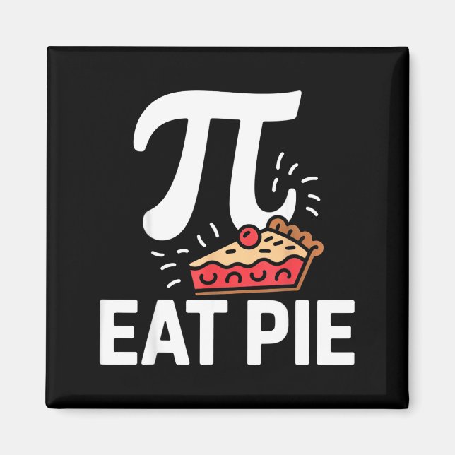 Aimant Jour de Pi 14 mars Math Nerd Tarte Nourriture Cade (Devant)