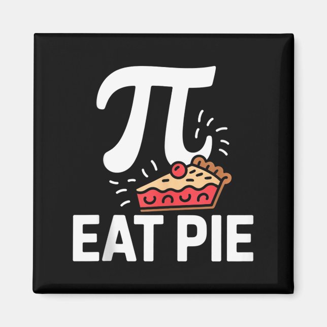 Aimant Jour de Pi 14 mars Math Nerd Tarte Nourriture Cade (Devant)