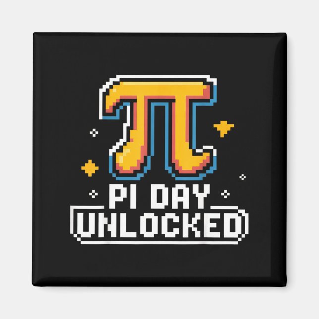 Aimant Jour de Pi 14 Mars Math Nerd Tarte Nourriture Cade (Devant)