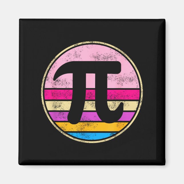 Aimant Jour de Pi 2026 Amateur de Maths Mathématiques Rét (Devant)