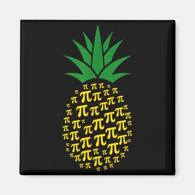 Aimant Jour de Pi Ananas Prof de Maths Symbole Pi Nerd Am (Devant)
