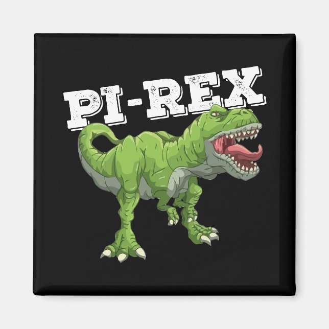 Aimant Jour de Pi Rex Dinosaure Mathématiques Mathématiqu (Devant)