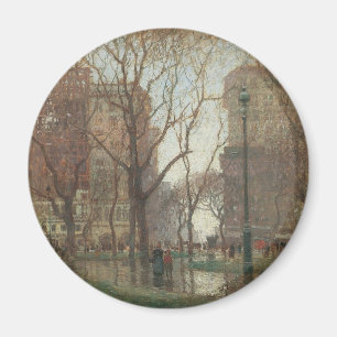 Aimant Jour de pluie, Madison Square, New York, Paul Corn