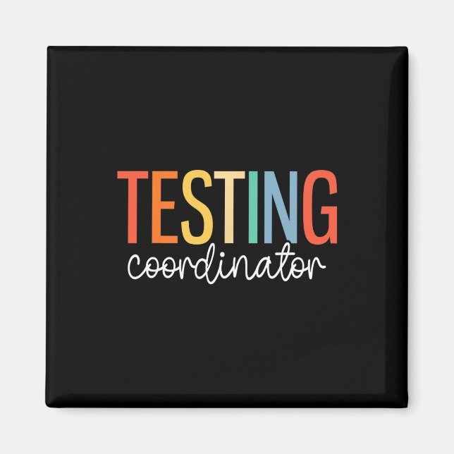 Aimant Jour de test Administrateurs des enseignants de l' (Devant)