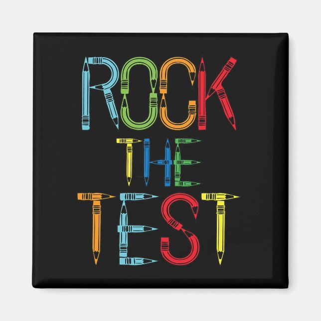 Aimant Jour de test Drôle Enseignant Jour de test Drôle (Devant)