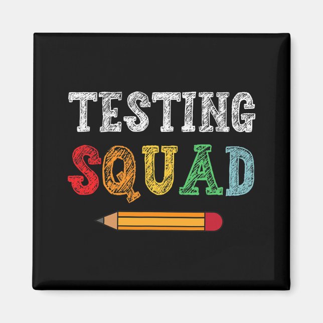 Aimant Jour de test du costume de squad Enseignant Étudia (Devant)