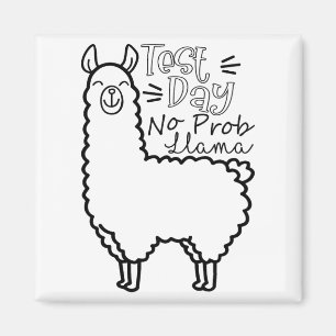 Aimant Jour de test No Prob-llama Llama Jour de test de l