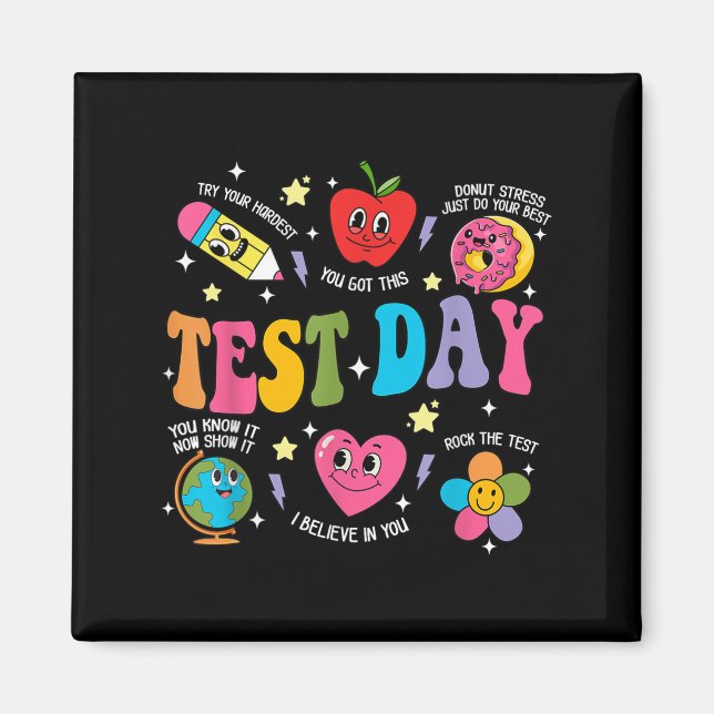 Aimant Jour de test Rock The Test Jour de test Motivation (Devant)