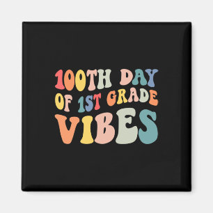 Aimant Jour De Vibes De Première Année Retro Enseignant H