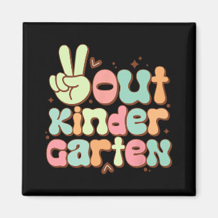 Aimant Jour Dernier De Jardin D'Enfants À La Maternelle
