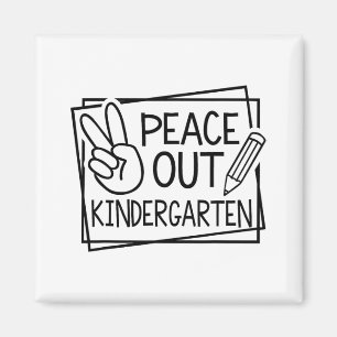 Aimant Jour Dernier De L'École À La Maternelle Pause Été