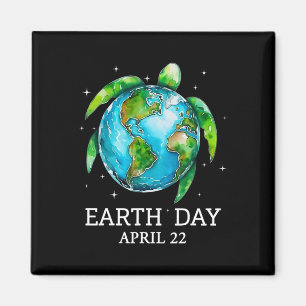 Aimant Jour des terres 2025 Restaurer Earth Sea Turtle Ar