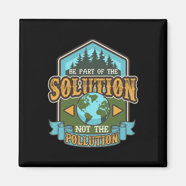 Aimant Jour des terres Be La Solution Mignonne Recyclé Vi (Devant)
