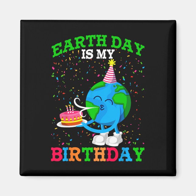 Aimant Jour des terres C'est mon anniversaire Planète Ter (Devant)