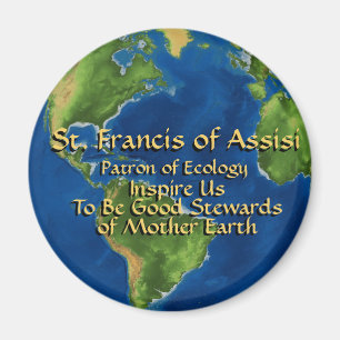 Aimant Jour des terres et Saint François d'Assise Button