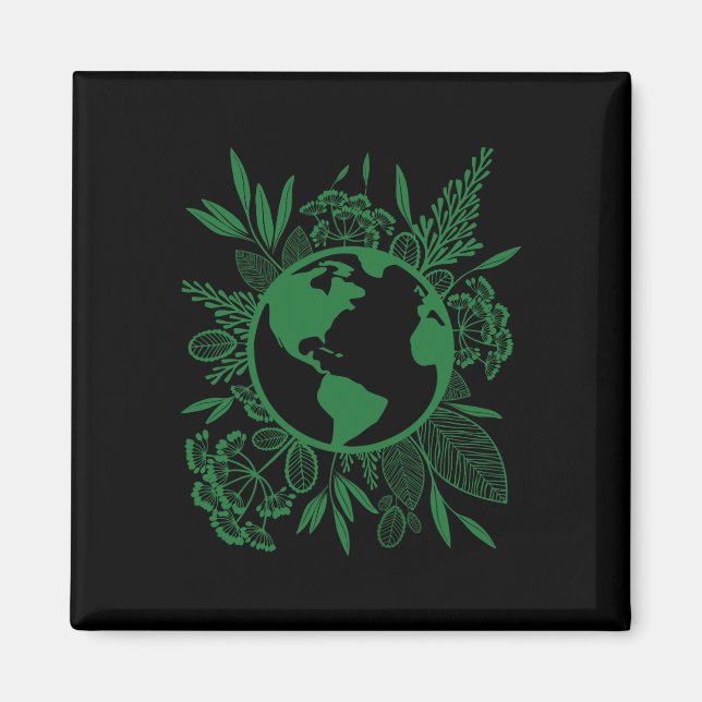 Aimant Jour des terres Live Green Peace (Devant)