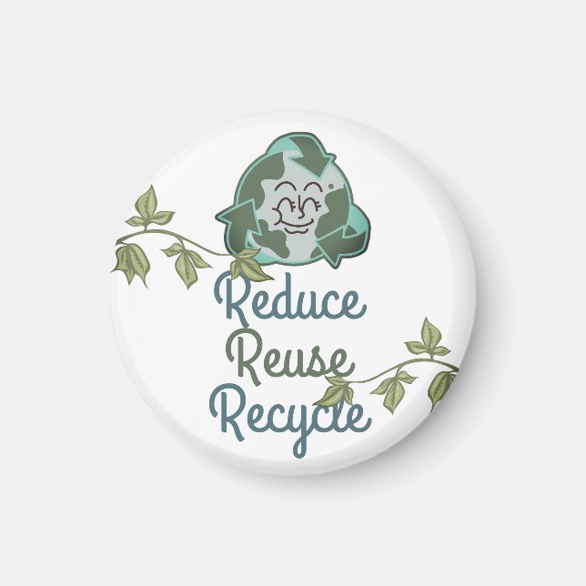 Aimant jour des terres, réduire la réutilisation recycler (Devant)