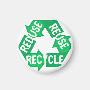 Aimant Jour des terres Réduire Réutiliser Recycle Boucle 