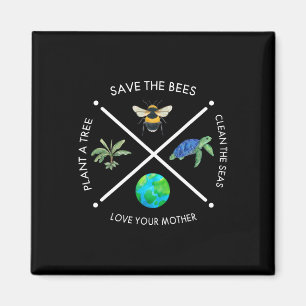 Aimant Jour des terres Sauver Les Abeilles Plante Plus D'