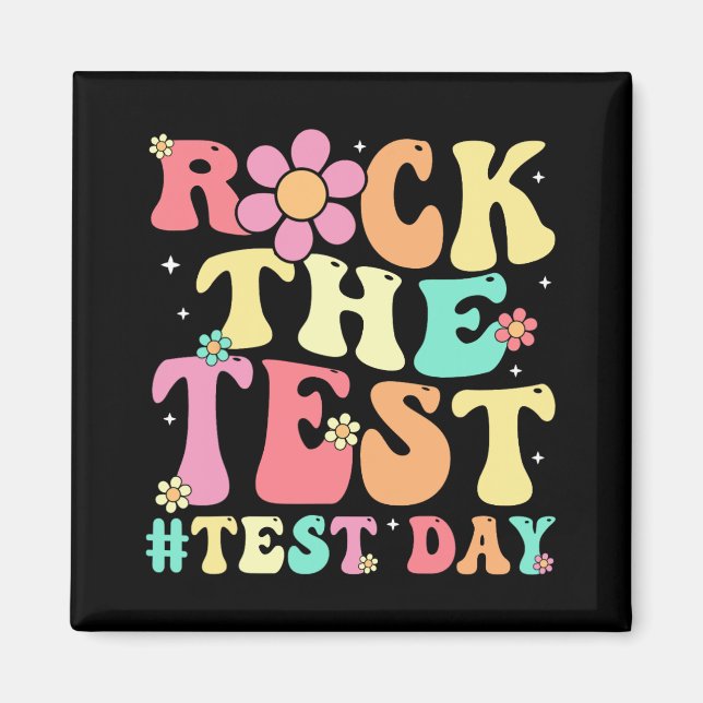 Aimant Jour d'essais Test Retro Motivational Teacher St (Devant)