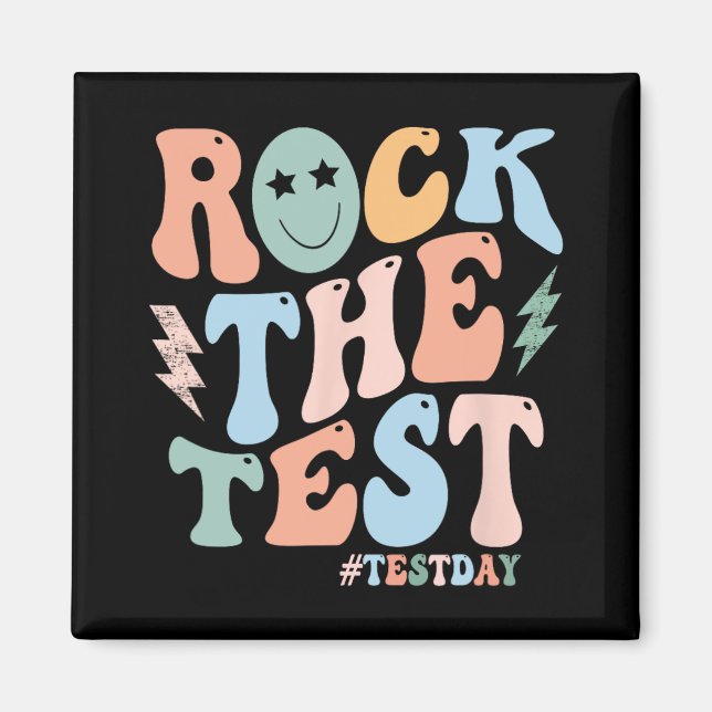 Aimant Jour d'essais Test Retro Motivational Teacher St (Devant)