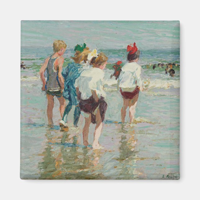 Aimant Jour d'été à Brighton Beach (par E.H. Potthast) (Devant)
