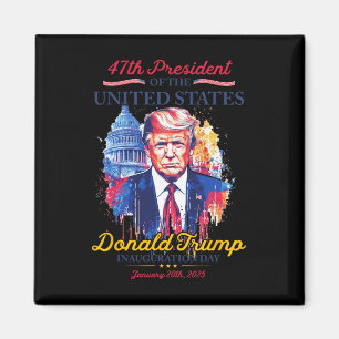 Aimant Jour d'investiture 2025 du président Trump aux Éta
