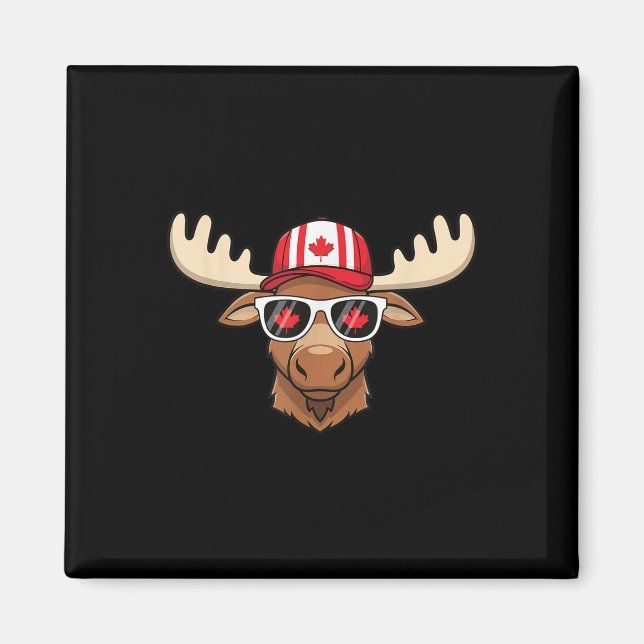 Aimant Jour du Canada Drapeau canadien Maple Leaf Moose S (Devant)