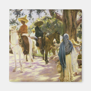 Aimant Jour du marché chez San Gabriel, Mexique