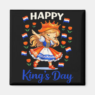 Aimant Jour du Roi Pays-Bas Drapeau Koningsdag Néerlandai