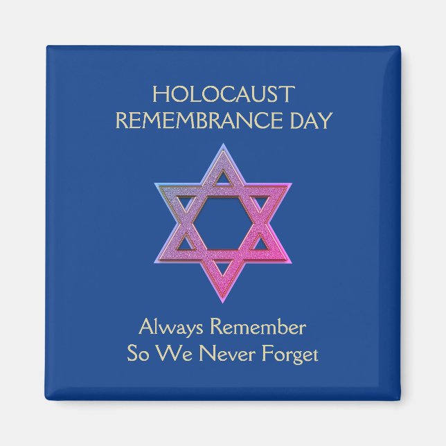 Aimant Jour du Souvenir de l'Holocauste YOM HASHOAH (Devant)
