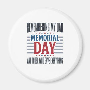 Aimant Jour du Souvenir Papa Tribut Patriotique