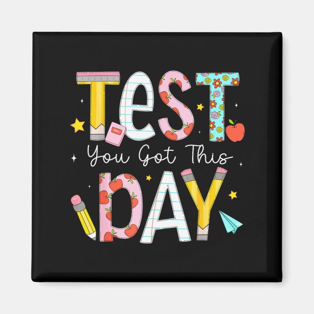 Aimant Jour du test, c'est pour les enfants étudiants Ens (Devant)