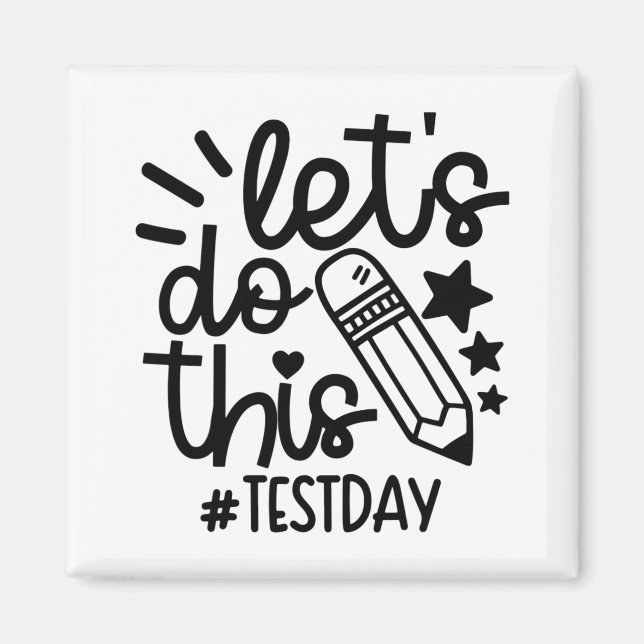 Aimant Jour Enseignant Lit Faire Ce Jour Test État Test T (Devant)