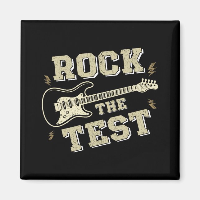 Aimant Jour Enseignant Rock Le Test Guitare Enseignant Te (Devant)