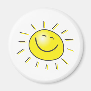 Aimant Jour ensoleillé, le soleil de sourire, jour à
