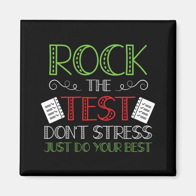 Aimant Jour Faites votre meilleur État Test Enseignant Ga (Devant)