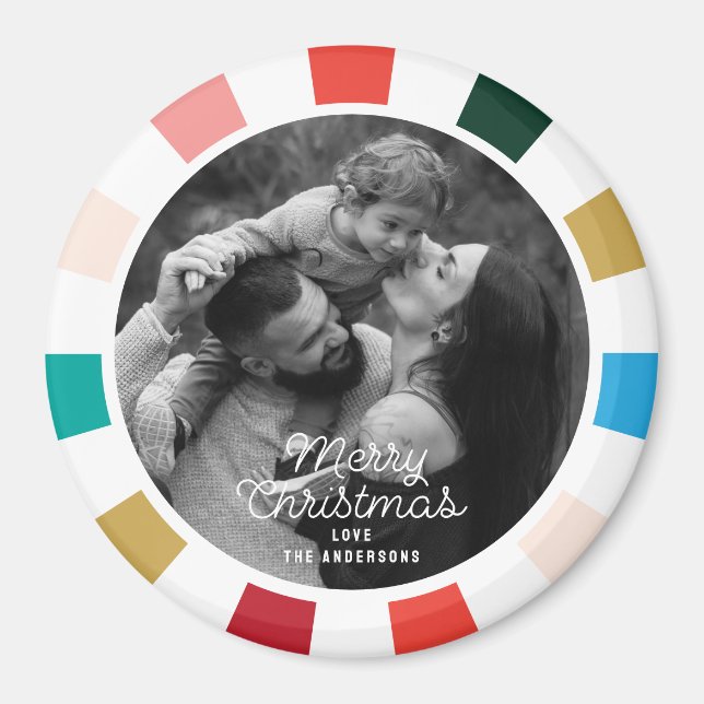 Aimant Jour férié photo en tableau coloré moderne (Devant)