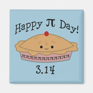 Aimant Jour heureux mignon de pi !