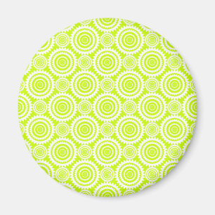 Aimant Jour lumineux chartreuse motif géométrique