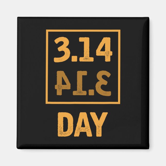 Aimant Jour Pi - 3,14 = Coïncidence À secteurs (Devant)