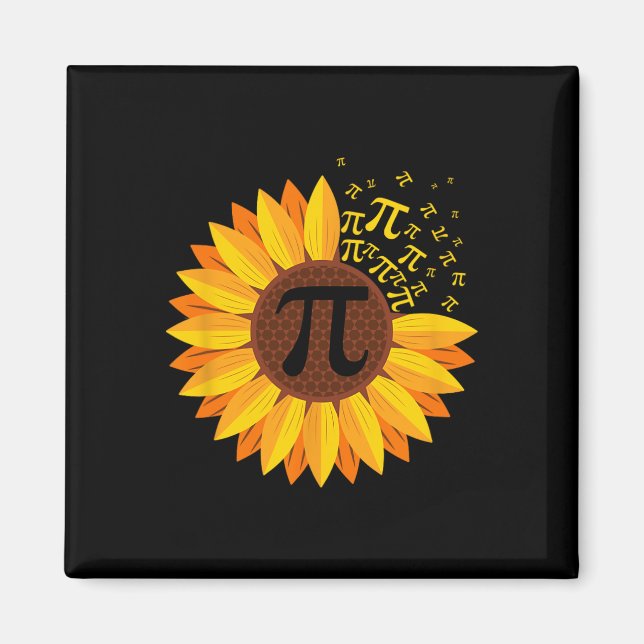 Aimant Jour Pi Tournesol Pi Numéro Symbole Math Thème Sci (Devant)