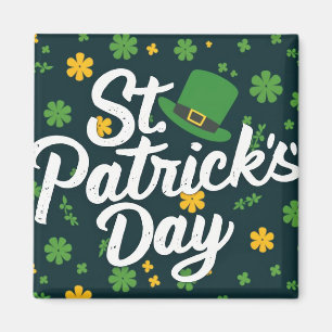 Aimant Jour Saint-Patricks vert jaune