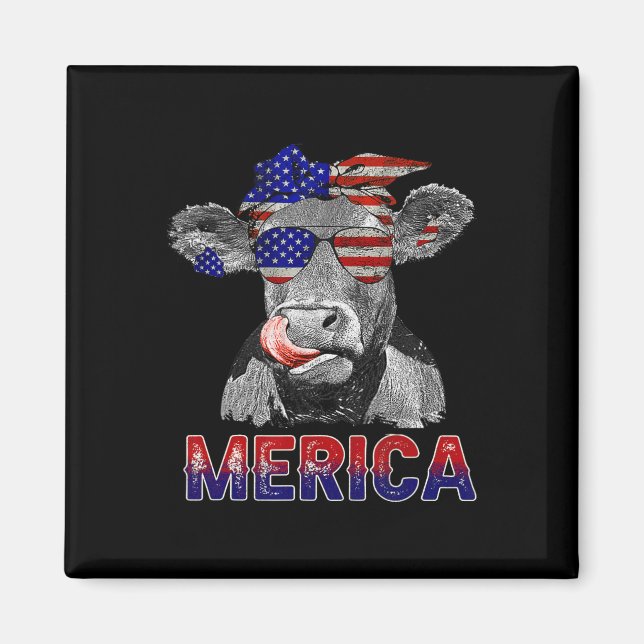 Aimant Jour Vache Merica 4 juillet Vaches amateurs (Devant)