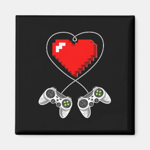 Aimant Jour Vidéo Contrôleur Coeur Gamer Cadeaux Garçons