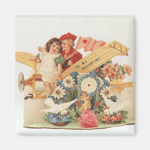 Aimant Jour vintage des Valentines du Victoria, Enfants e