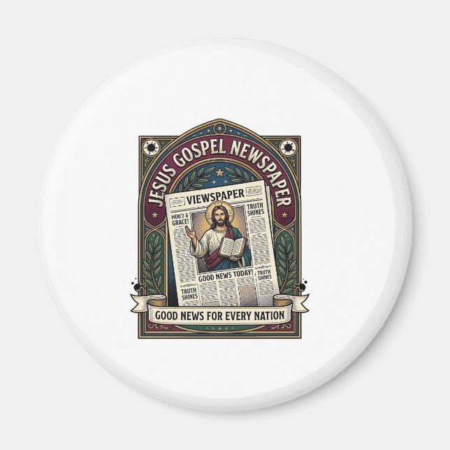 Aimant Journal de l'Évangile de Jésus Journal chrétien F (Devant)