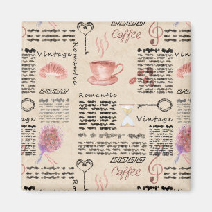 Aimant Journal vintage romantique